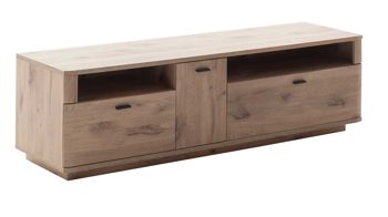 Wohnwand Mca furniture aus Holz in Holzfarben Wohnprogramm Prato - Wohnwand Viking Oak - dreiteilig, Breite ca. 270 cm