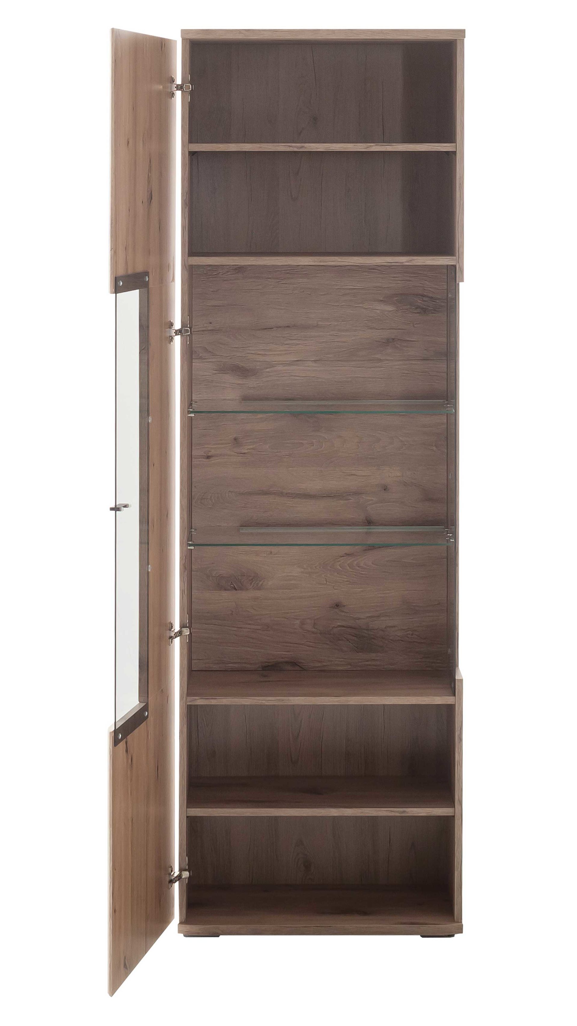 Wohnwand Mca furniture aus Holz in Holzfarben Wohnprogramm Prato - Wohnwand Viking Oak - dreiteilig, Breite ca. 270 cm