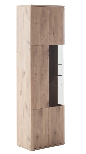 Wohnwand Mca furniture aus Holz in Holzfarben Wohnprogramm Prato - Wohnwand Viking Oak - dreiteilig, Breite ca. 270 cm