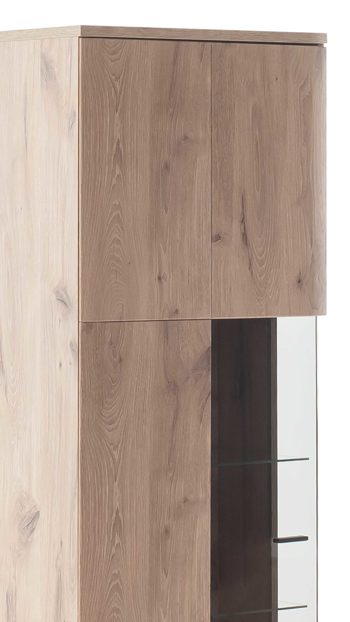 Wohnwand Mca furniture aus Holz in Holzfarben Wohnprogramm Prato - Wohnwand Viking Oak - dreiteilig, Breite ca. 270 cm