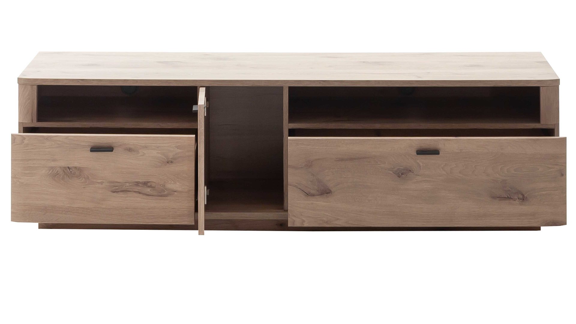 Wohnwand Mca furniture aus Holz in Holzfarben Wohnprogramm Prato - Wohnwand Viking Oak - dreiteilig, Breite ca. 270 cm