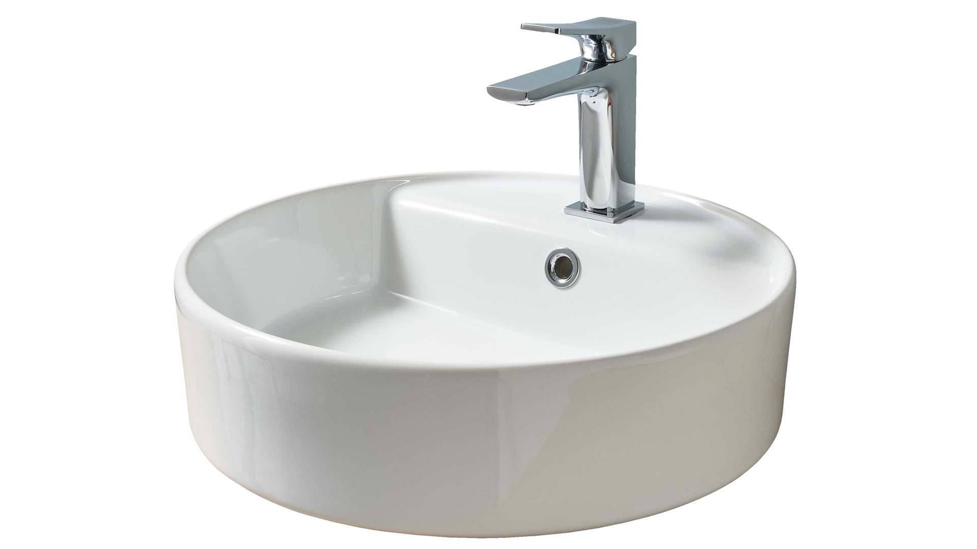 Badmöbel-Set Interliving aus Holz in Weiß Interliving Bad Serie 7332 - Badmöbel-Set Basis Alpinweiß & Eiche Sierra