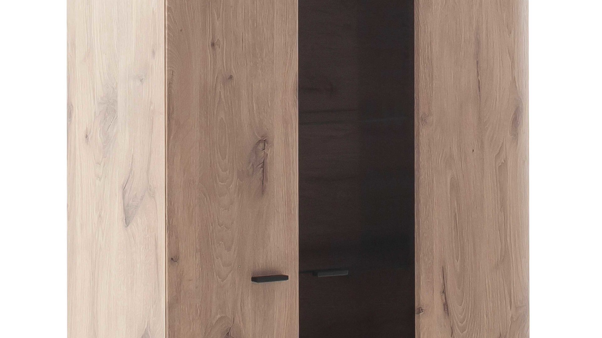 Vitrine Mca furniture aus Holz in Holzfarben Wohnprogramm Prato - Kombivitrine Viking Oak, zwei Türen - Höhe ca. 199 cm