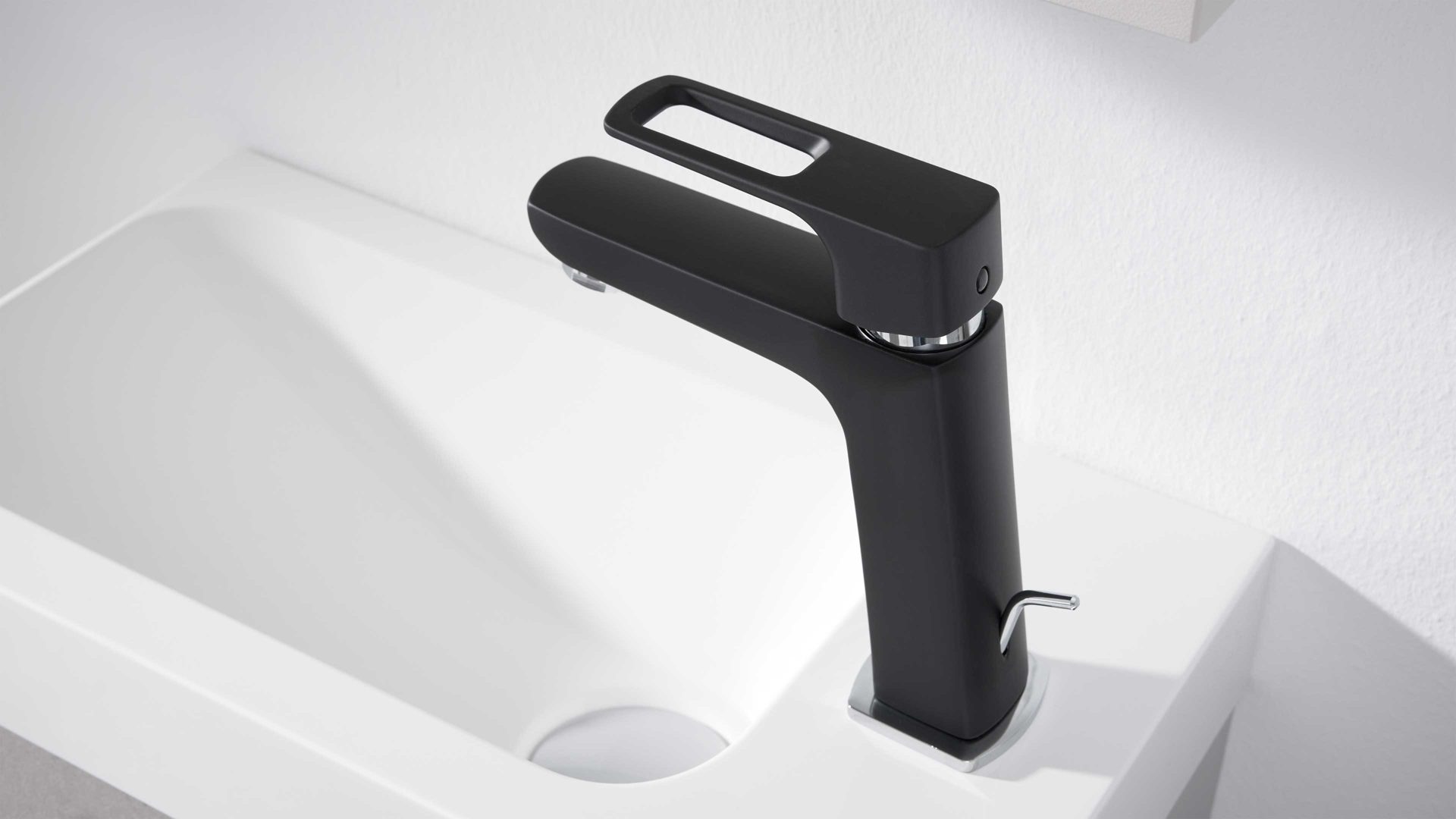 Badmöbel-Set Interliving aus Holz in Hellgrau Interliving Bad Serie 7842 - Gäste WC-Kombination mit Zubehör sandfarbener Beton - Sand, Breite ca. 40 cm