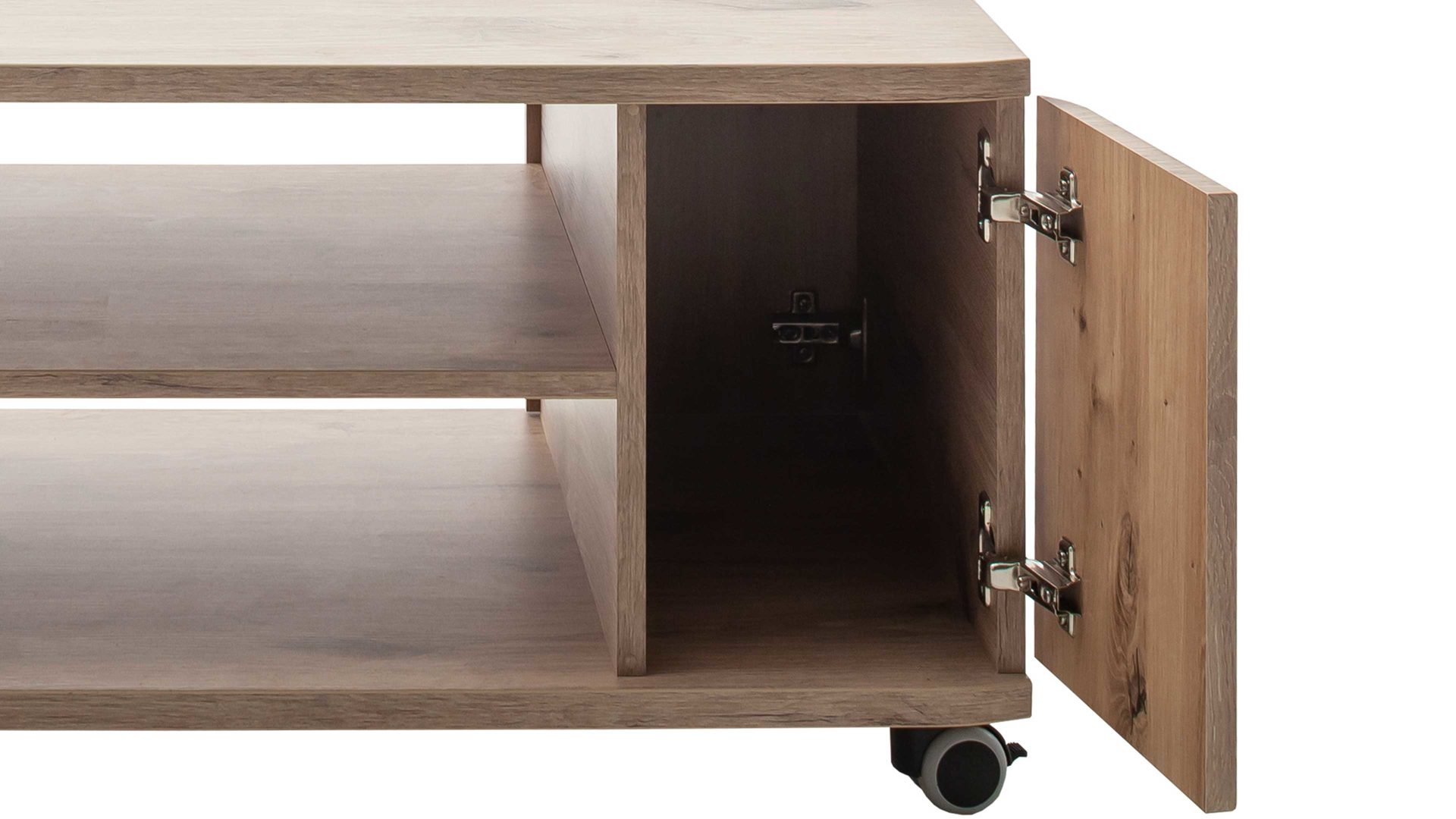 Couchtisch Mca furniture aus Holz in Holzfarben Wohnprogramm Prato - Couchtisch Viking Oak, rollbar - ca. 92 x 55 cm