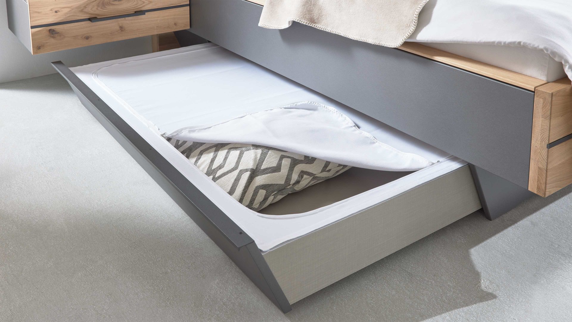 Schutzhülle Interliving aus Stoff in Beige Interliving Schlafzimmer Serie 1029 – Bettschubladen-Abdeckungs-Set Beige - zweiteilig