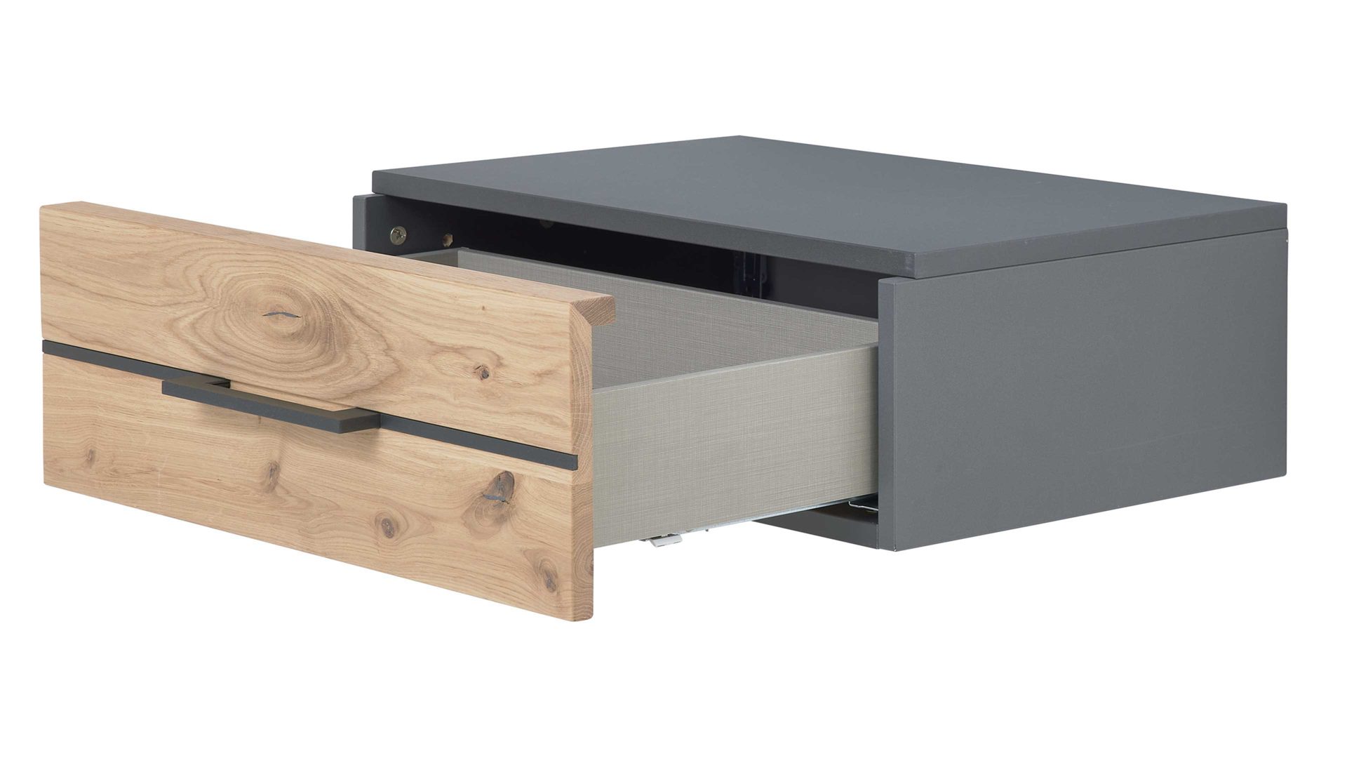 Komplettzimmer Interliving aus Holz in Holzfarben Interliving Schlafzimmer Serie 1029 – Komplettzimmer 528001 Wildeiche & Graphit - vierteilig, sechstürig