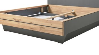 Bettkasten Interliving aus Holz in Dunkelgrau Interliving Schlafzimmer Serie 1029 – Bettschubladen-Set Graphit - zweiteilig