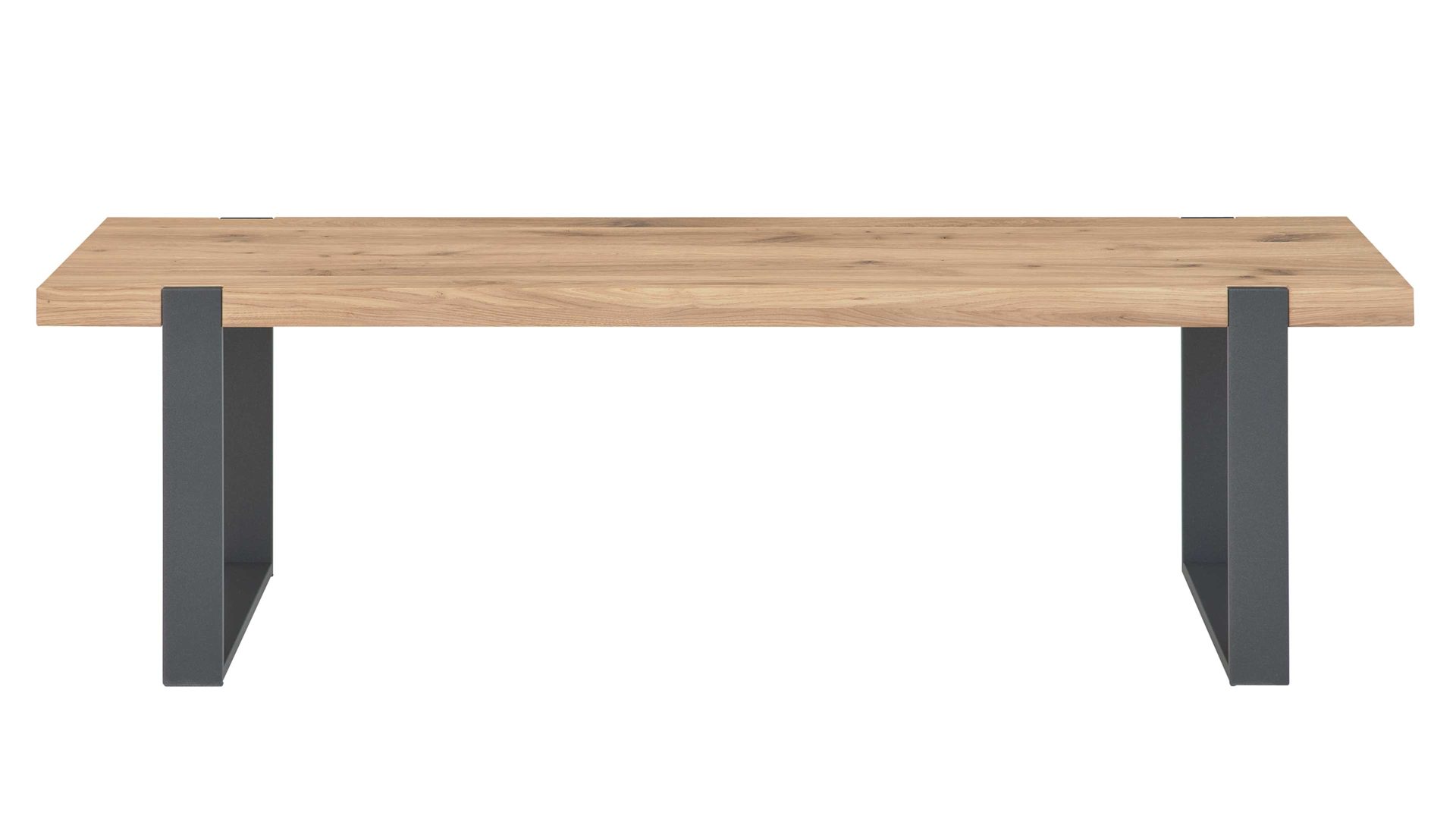 Einzelbank Interliving aus Holz in Holzfarben Interliving Schlafzimmer Serie 1029 – Bettbank Wildeiche & Graphit - Länge ca. 140 cm