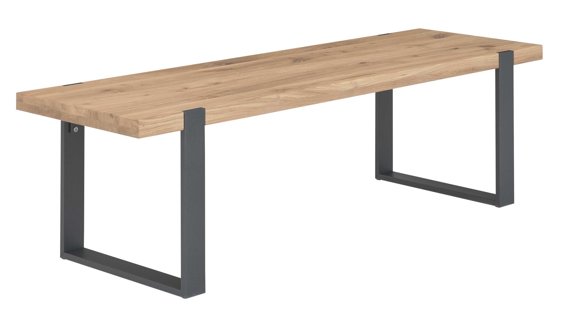 Einzelbank Interliving aus Holz in Holzfarben Interliving Schlafzimmer Serie 1029 – Bettbank Wildeiche & Graphit - Länge ca. 140 cm