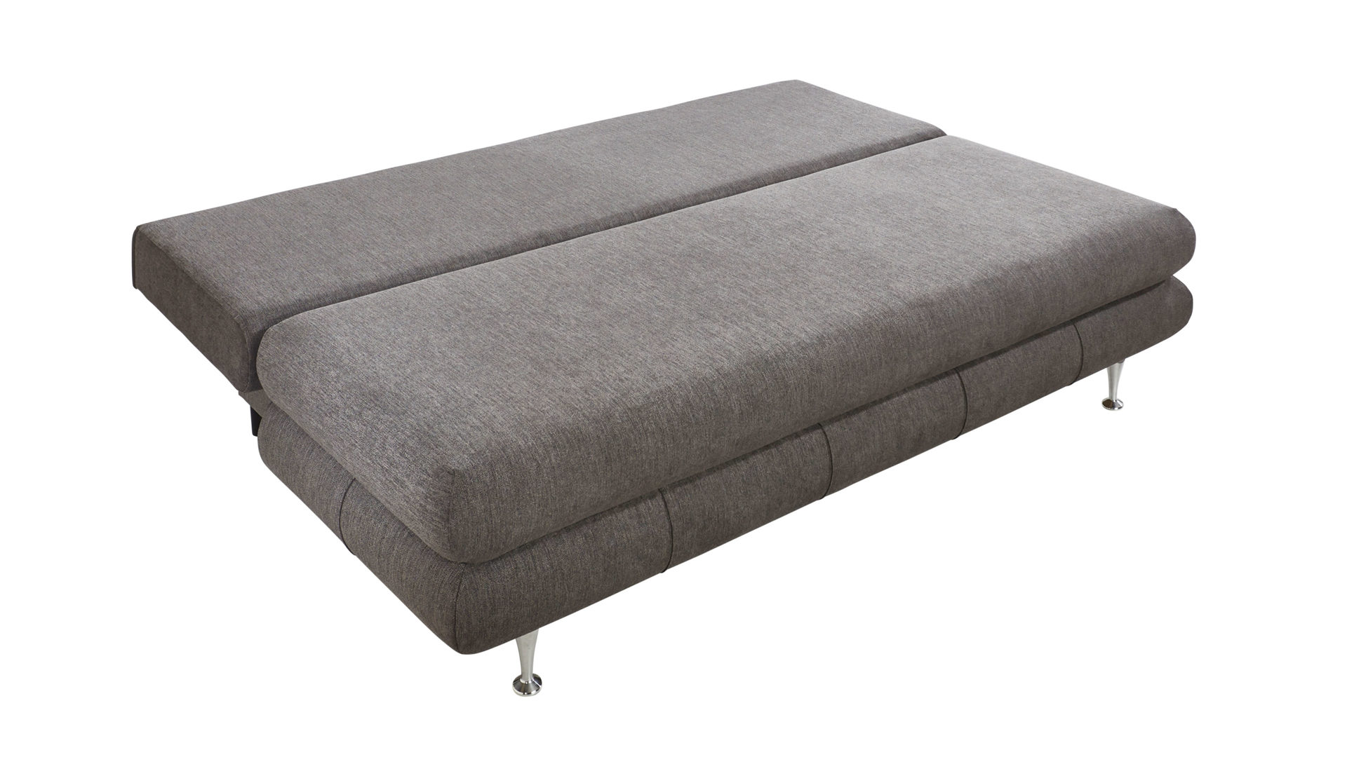 Schlafsofa Sun garden | 162739 aus Stoff in Hellbraun Schlafsofa Benfeld taupefarbener Webstoff & Edelstahlfüße