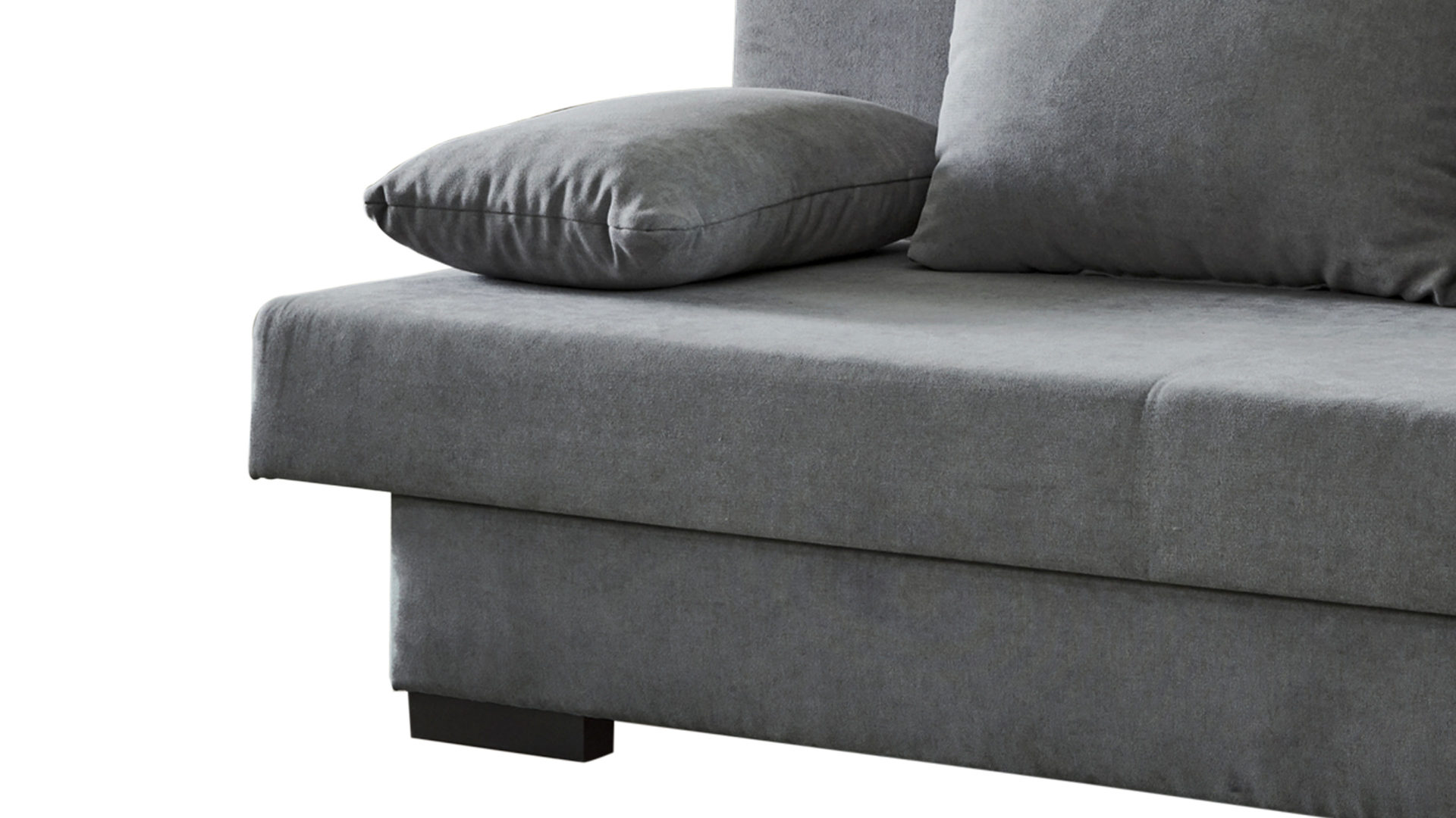 Schlafsofa Sun garden | 162739 aus Stoff in Grau Schlafsofa Groningen grauer Webstoff & schwarze Kunststofffüße