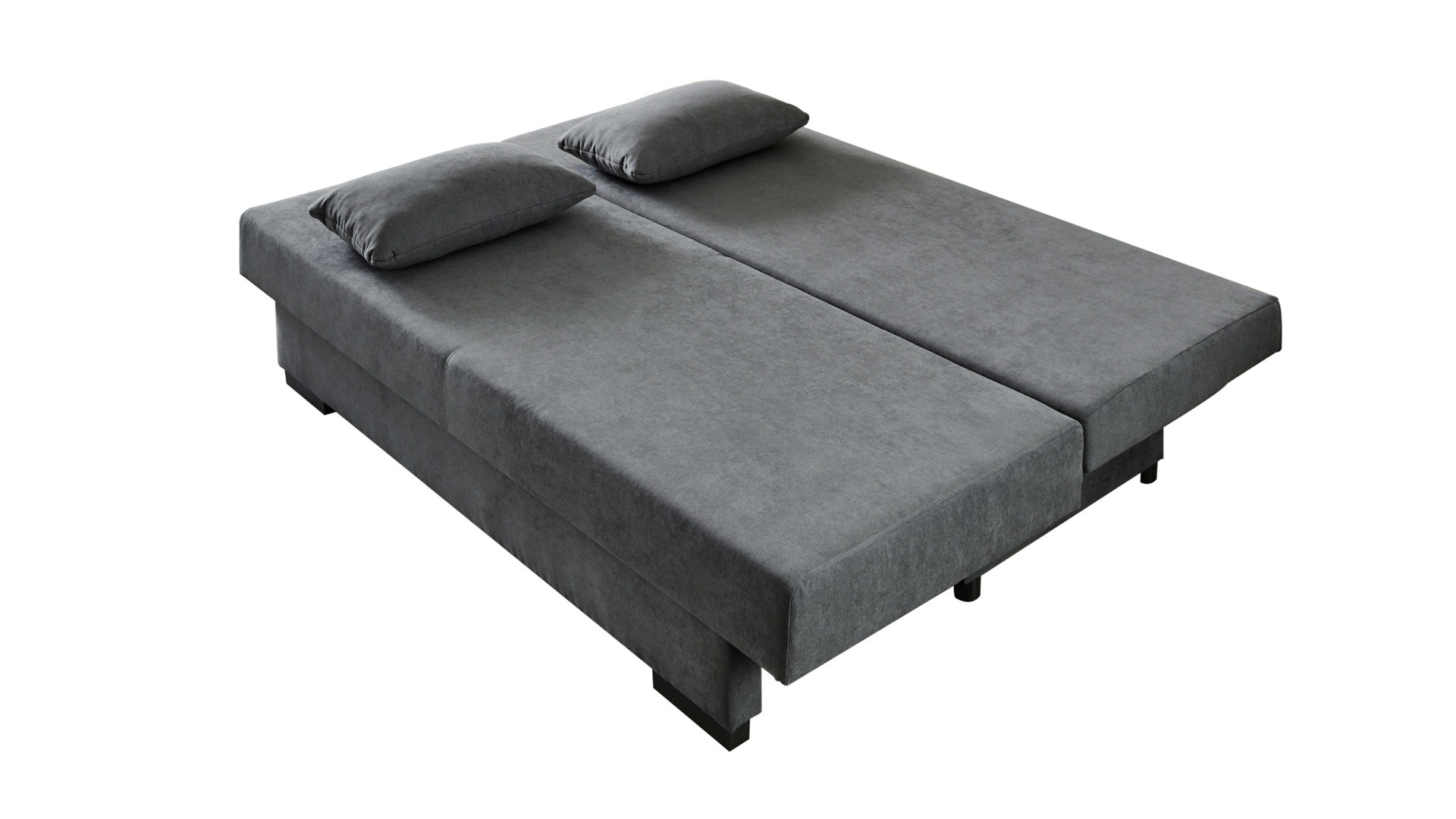 Schlafsofa Sun garden | 162739 aus Stoff in Grau Schlafsofa Groningen grauer Webstoff & schwarze Kunststofffüße