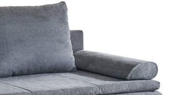 Schlafsofa Sun garden | 162739 aus Stoff in Grau Schlafsofa Lenon grauer Webstoff & chromfarbene Holzfüße