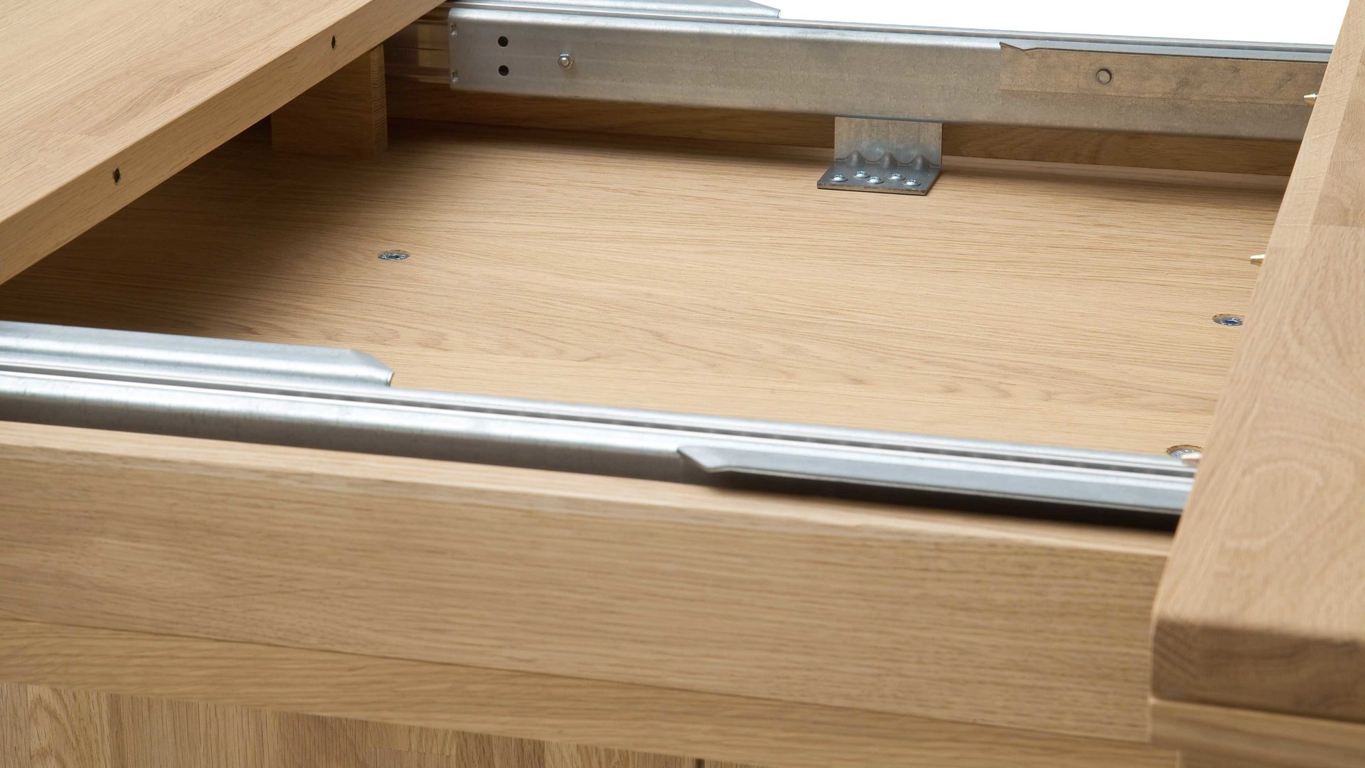 Auszugtisch Mca furniture aus Holz in Holzfarben Auszugtisch Ravello biancofarbene Balkeneiche – ca. 180-230 x 90 cm