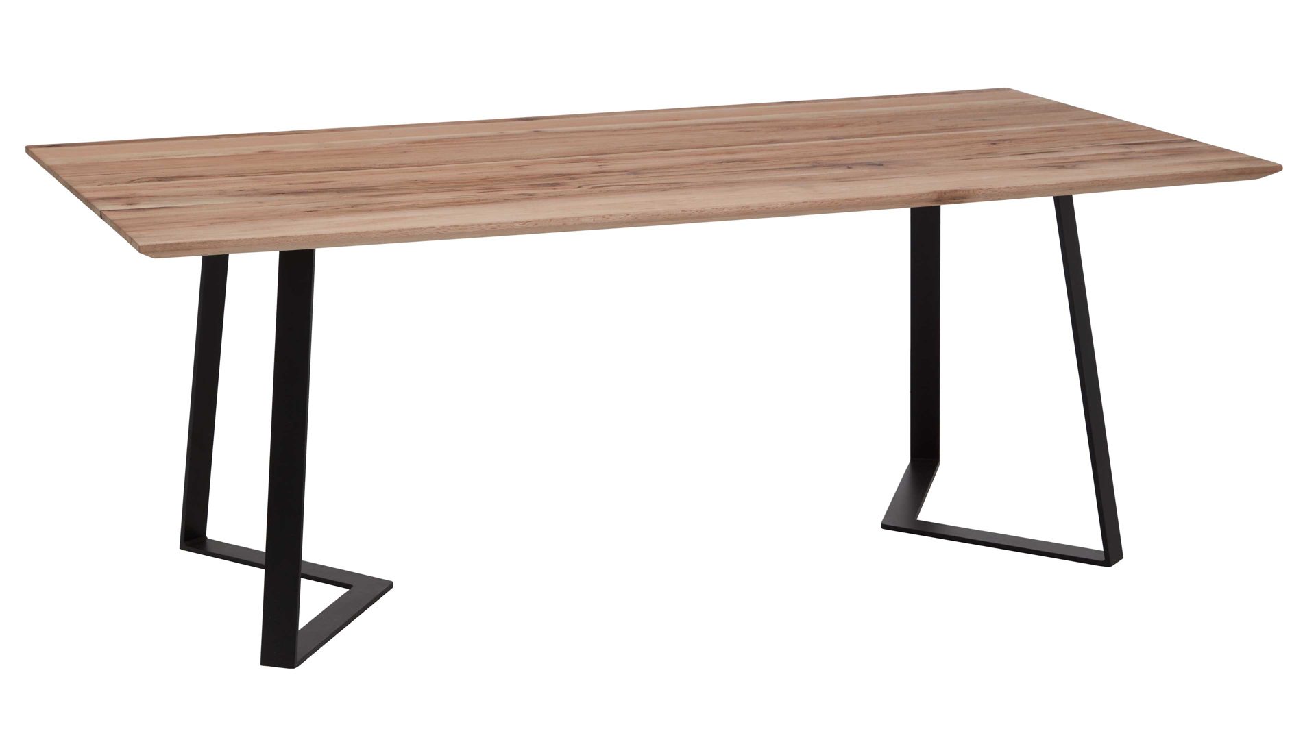 Esstisch Niehoff sitzmoebel aus Holz in Holzfarben NIEHOFF SITZMÖBEL Esstisch Balkeneiche & schwarzes Eisen – ca. 200 x 100 cm