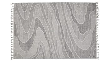 Outdoor-Teppich Interliving aus Kunstfaser in Grau Interliving Teppich Serie G-8020 - Outdoor-Teppich graues Linienmuster - ca. 133 x 190 cm