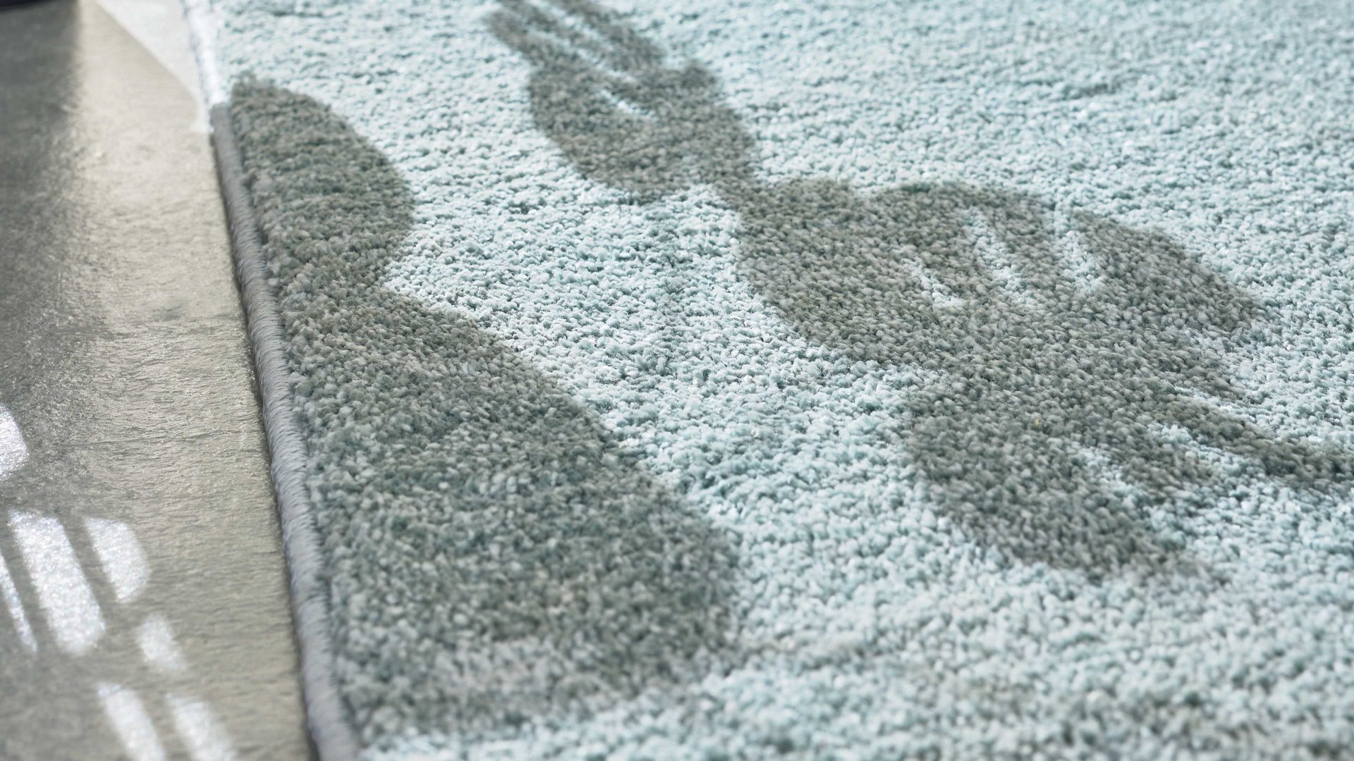 Webteppich Interliving aus Kunstfaser in Hellblau Interliving Teppich Serie G-8080 Blau - ca. 67 x 130 cm