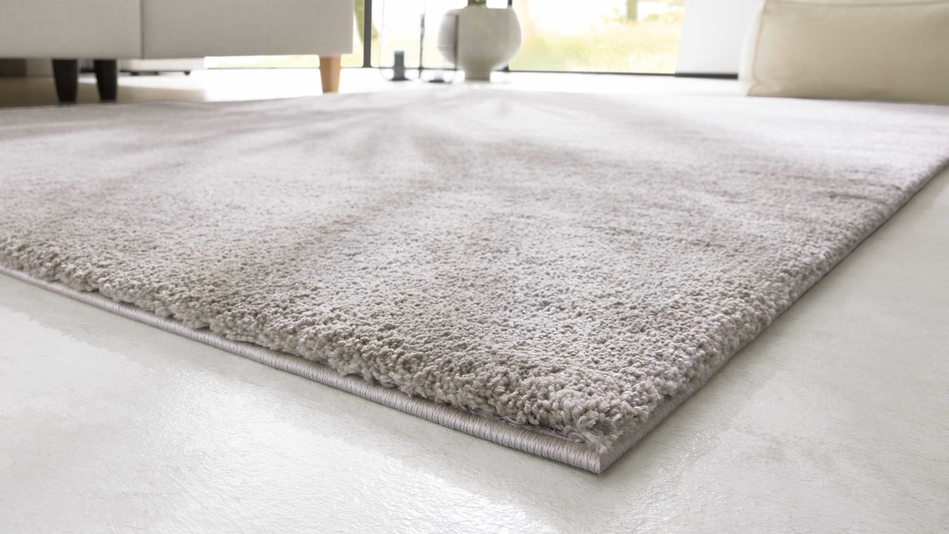 Webteppich Interliving aus Kunstfaser in Hellgrau Interliving Teppich Serie G-8080 Hellgrau - ca. 200 x 290 cm