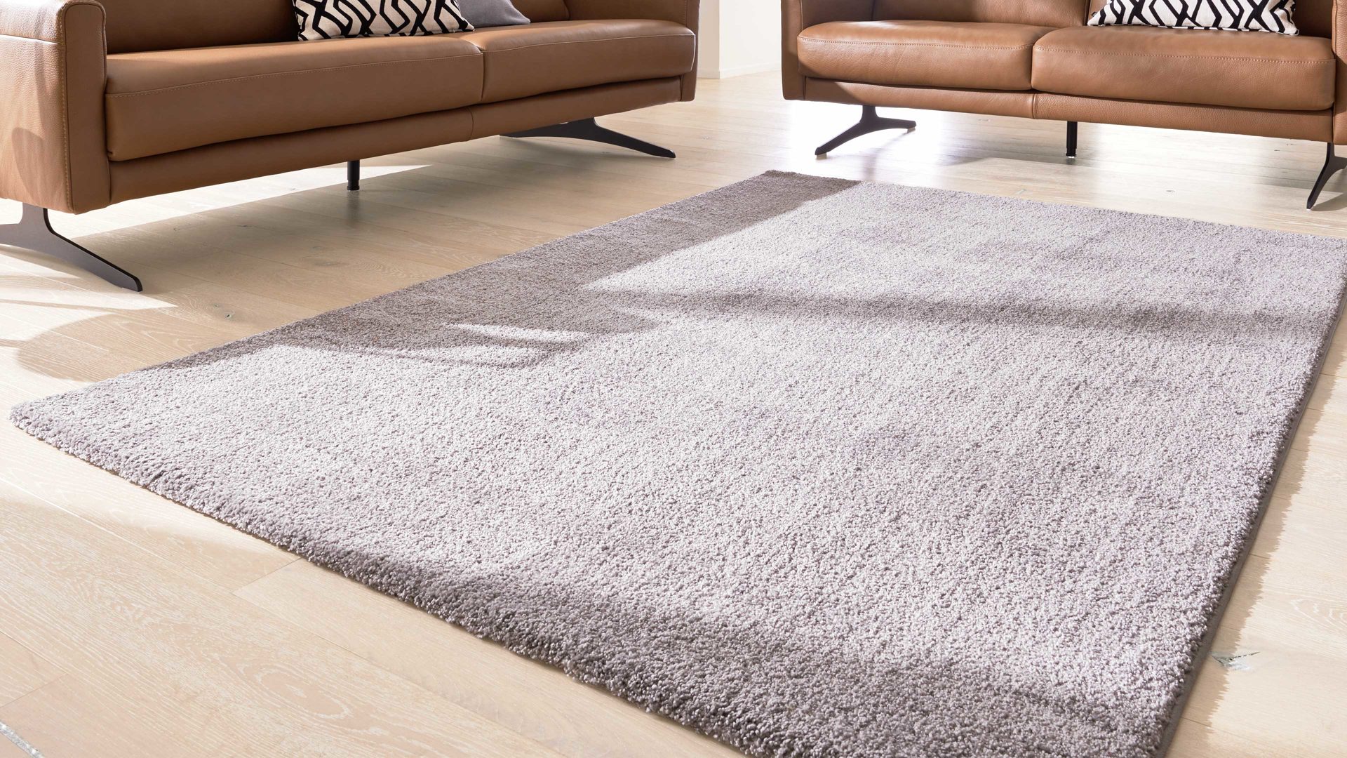 Webteppich Interliving aus Kunstfaser in Hellgrau Interliving Teppich Serie G-8080 Grau - ca. 160 x 230 cm