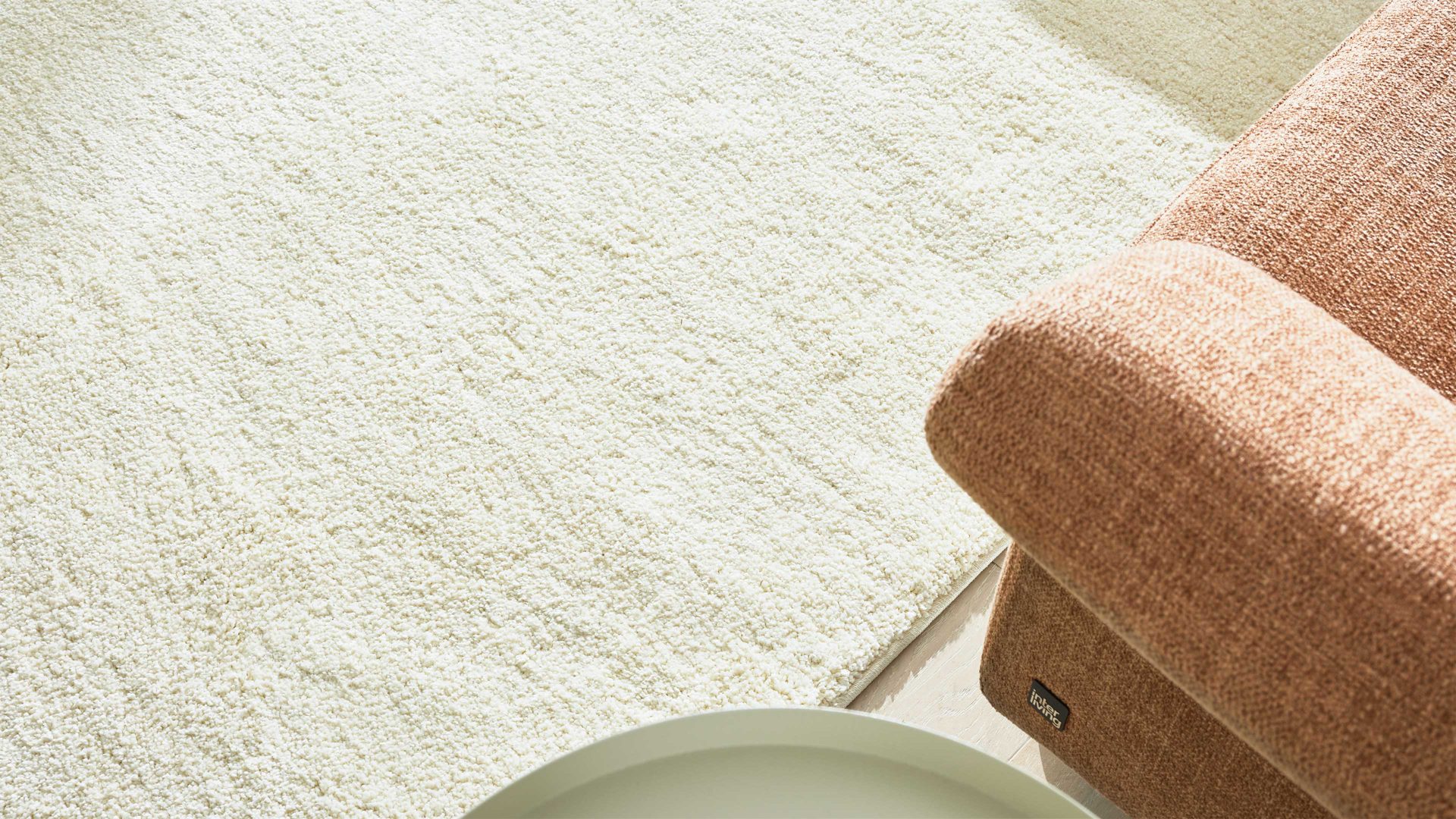 Webteppich Interliving aus Kunstfaser in Beige Interliving Teppich Serie G-8080 Creme - ca. 67 x 130 cm