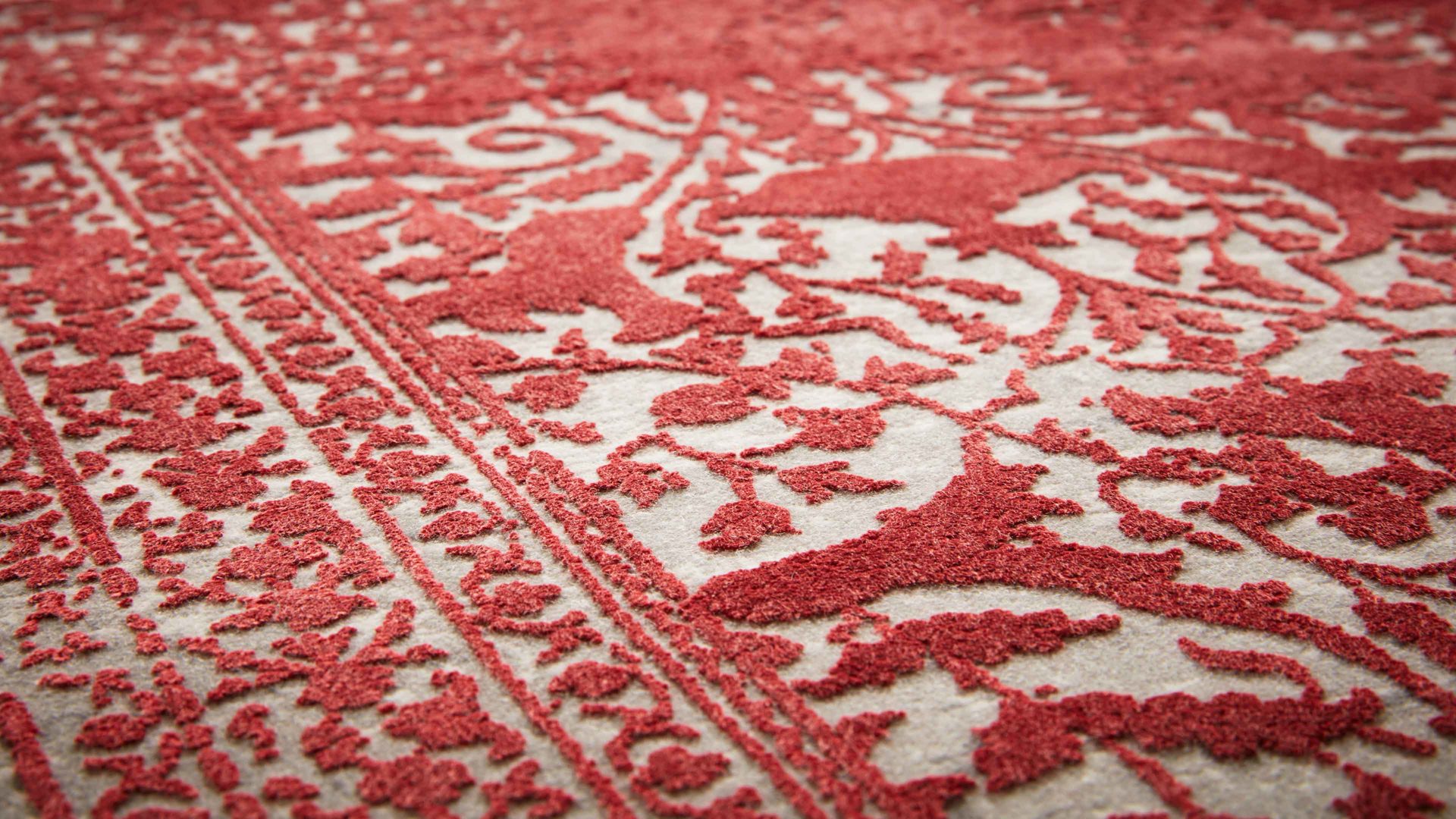 Webteppich Interliving aus Mischgewebe in Rot Interliving Teppich Serie L-8710 Rot – ca. 120 x 170 cm