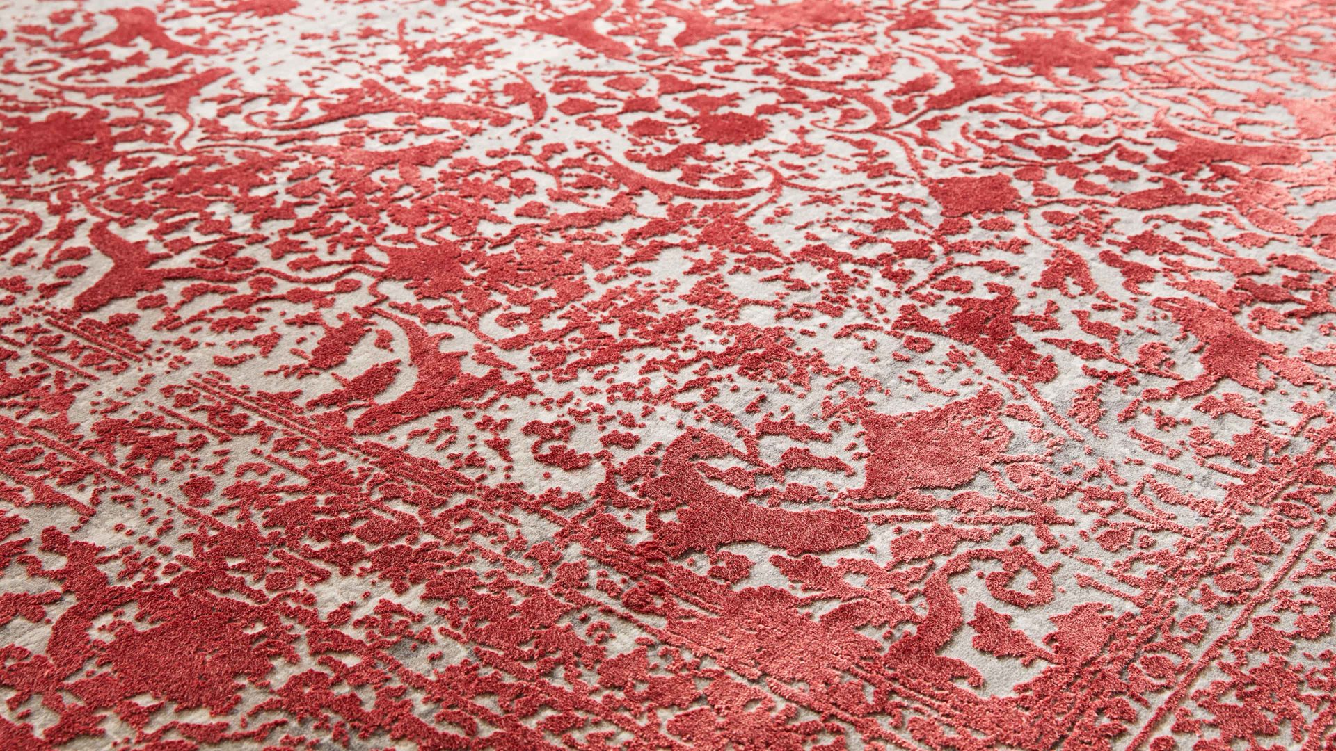 Webteppich Interliving aus Mischgewebe in Rot Interliving Teppich Serie L-8710 Rot – ca. 67 x 130 cm