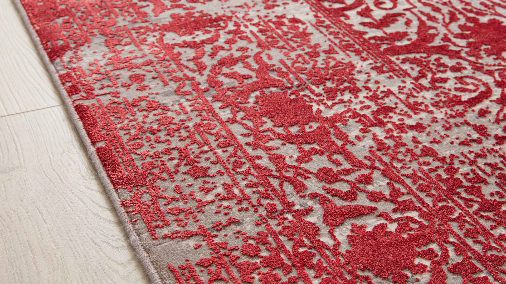 Webteppich Interliving aus Mischgewebe in Rot Interliving Teppich Serie L-8710 Rot – ca. 120 x 170 cm