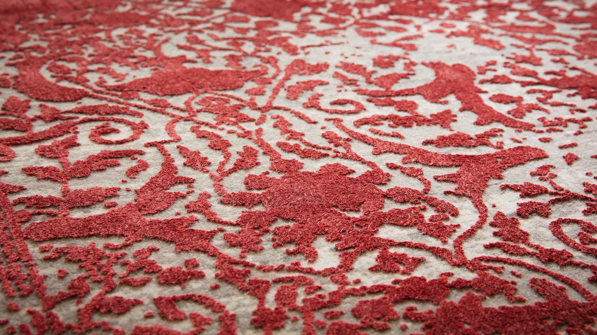 Webteppich Interliving aus Mischgewebe in Rot Interliving Teppich Serie L-8710 Rot – ca. 240 x 340 cm