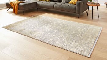 Webteppich Interliving aus Mischgewebe in Gold Interliving Teppich Serie L-8710 Gold – ca. 240 x 340 cm