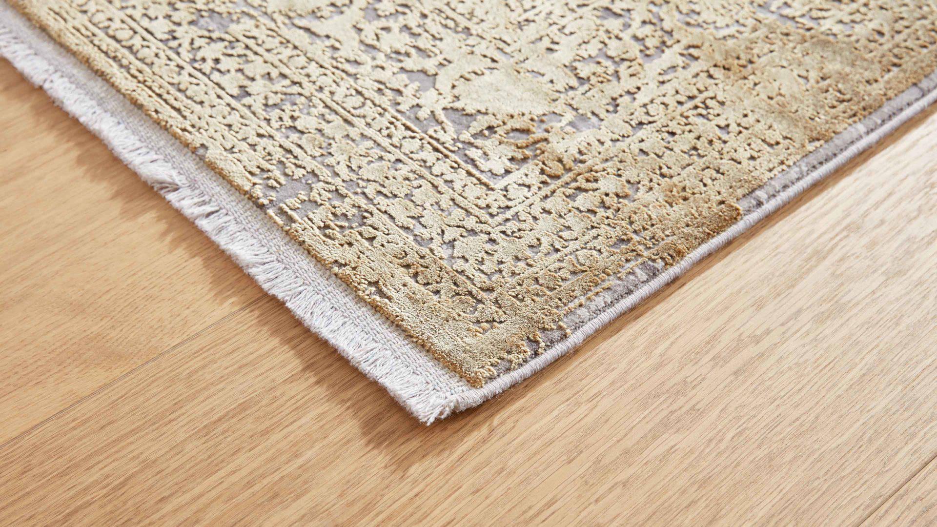 Webteppich Interliving aus Mischgewebe in Gold Interliving Teppich Serie L-8710 Gold – ca. 120 x 170 cm