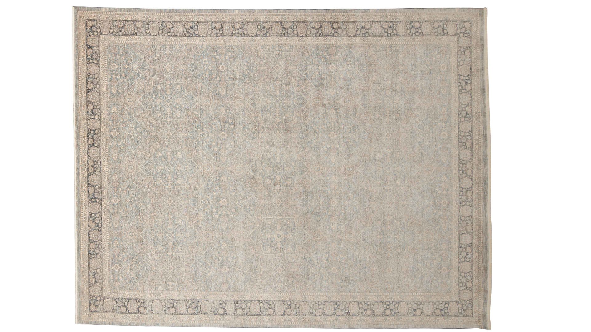 Webteppich Interliving aus Kunstfaser in Blau Interliving Teppich Serie L-8730 Blau-Blau – ca. 160 x 230 cm