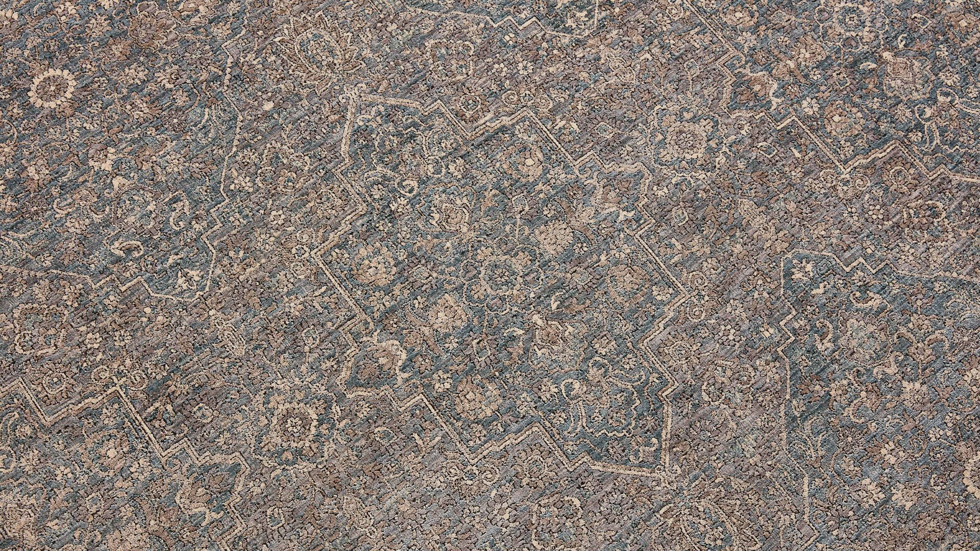 Webteppich Interliving aus Kunstfaser in Blau Interliving Teppich Serie L-8730 Blau-Blau– ca. 160 x 230 cm