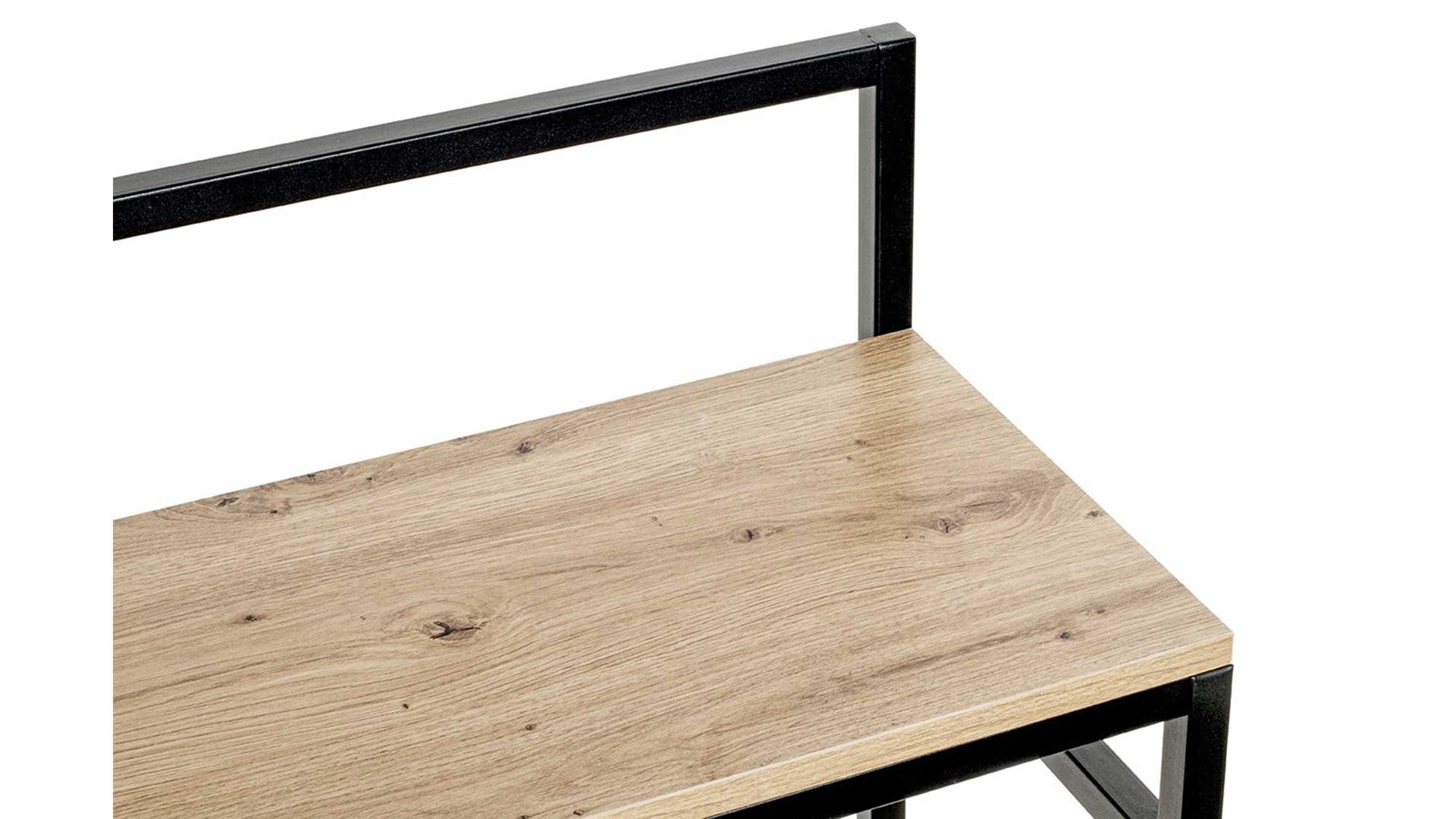 Konsole Haku aus MDF in Holzfarben Konsole Artisan Eiche & schwarzes Metall - Breite ca. 100 cm