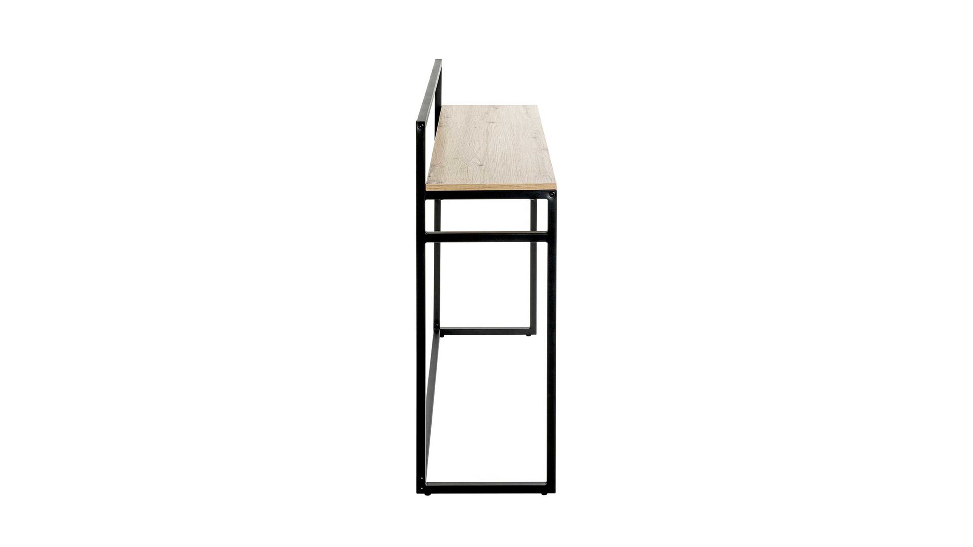 Konsole Haku aus MDF in Holzfarben Konsole Artisan Eiche & schwarzes Metall - Breite ca. 100 cm