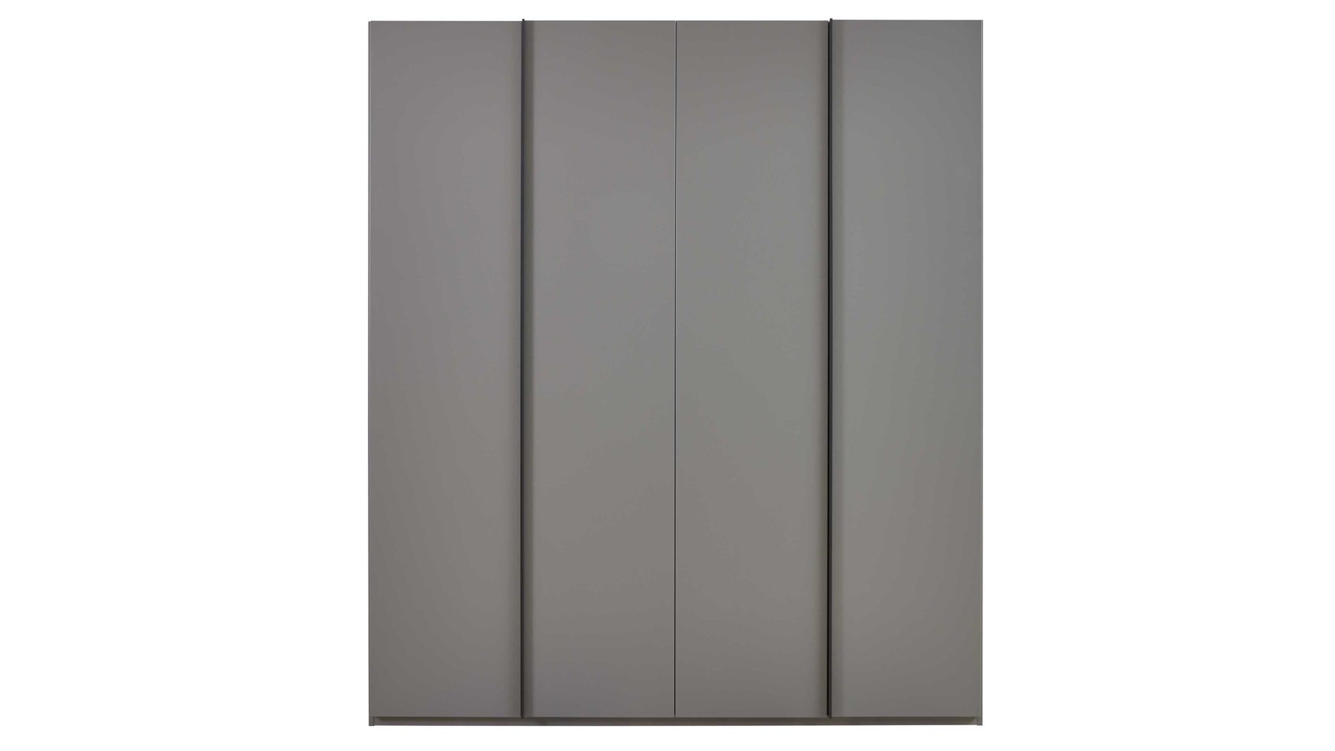 Kleiderschrank Interliving aus Holz in Dunkelgrau Interliving Kleiderschrank Serie 1207 – Kleiderschrank Manhattan - vier Türen, Breite ca. 200 cm