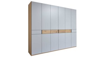 Kleiderschrank Interliving aus Holz in Grau Interliving Kleiderschrank Serie 1207 – Kleiderschrank Taupe & Balkeneiche - sechs Türen, Breite ca. 299 cm