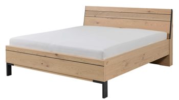 Bettgestell Interliving aus Holz in Holzfarben Interliving Kleiderschrank Serie 1207 – Bettgestell 862782 Balkeneiche & Anthrazit - Liegefläche ca. 180 x 200 cm