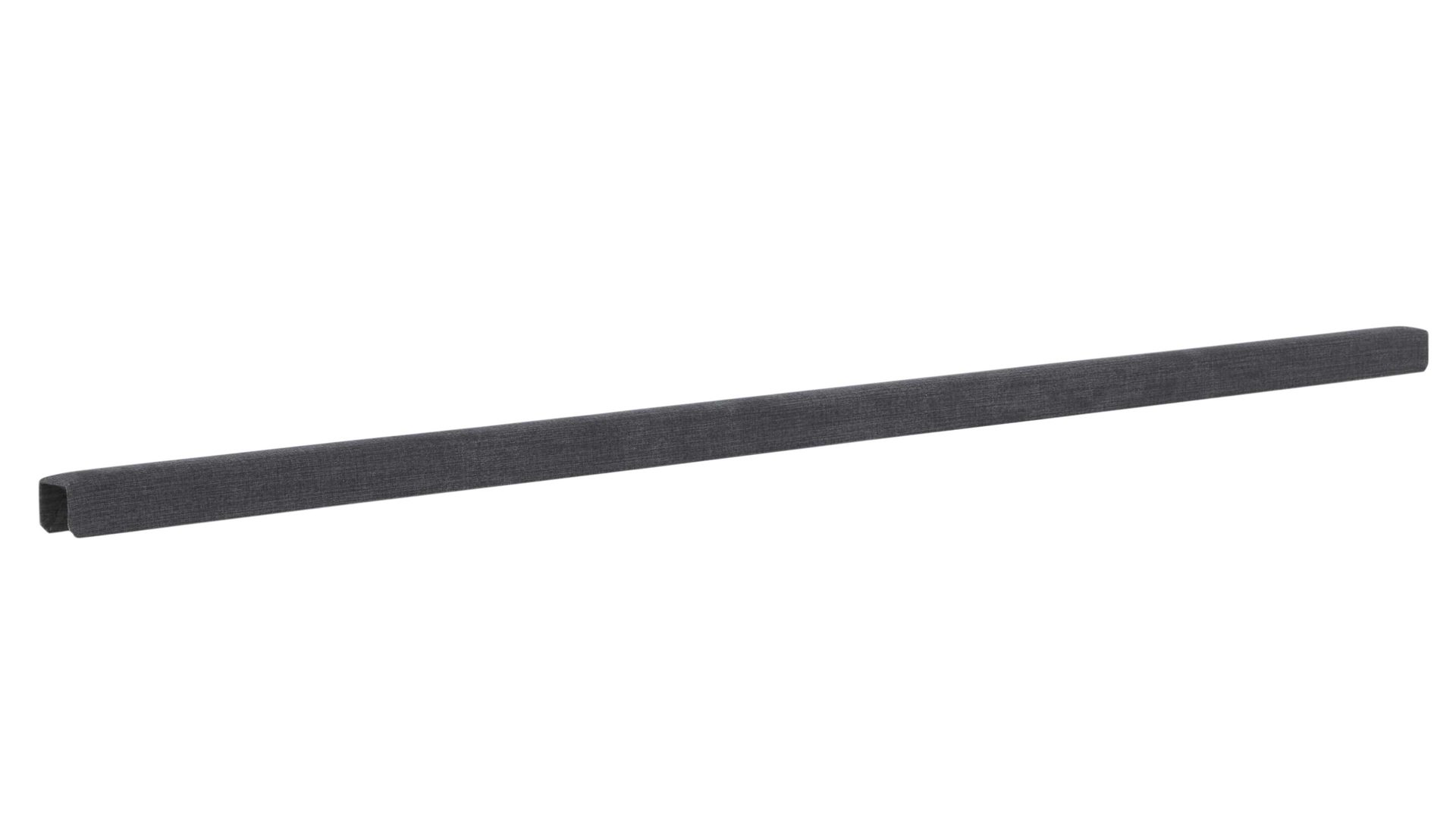 Zubehör Interliving aus Stoff in Anthrazit Interliving Kleiderschrank Serie 1207 – Fußteil-Polsterkante anthrazitfarbener Stoffbezug - Länge ca. 124 cm