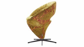 Polsterstuhl Koinor aus Stoff in Grün KOINOR Dreh-Polsterstuhl grüne Bezugkombination Oyster 34 & 16KI73, mattschwarzes Fußkreuz