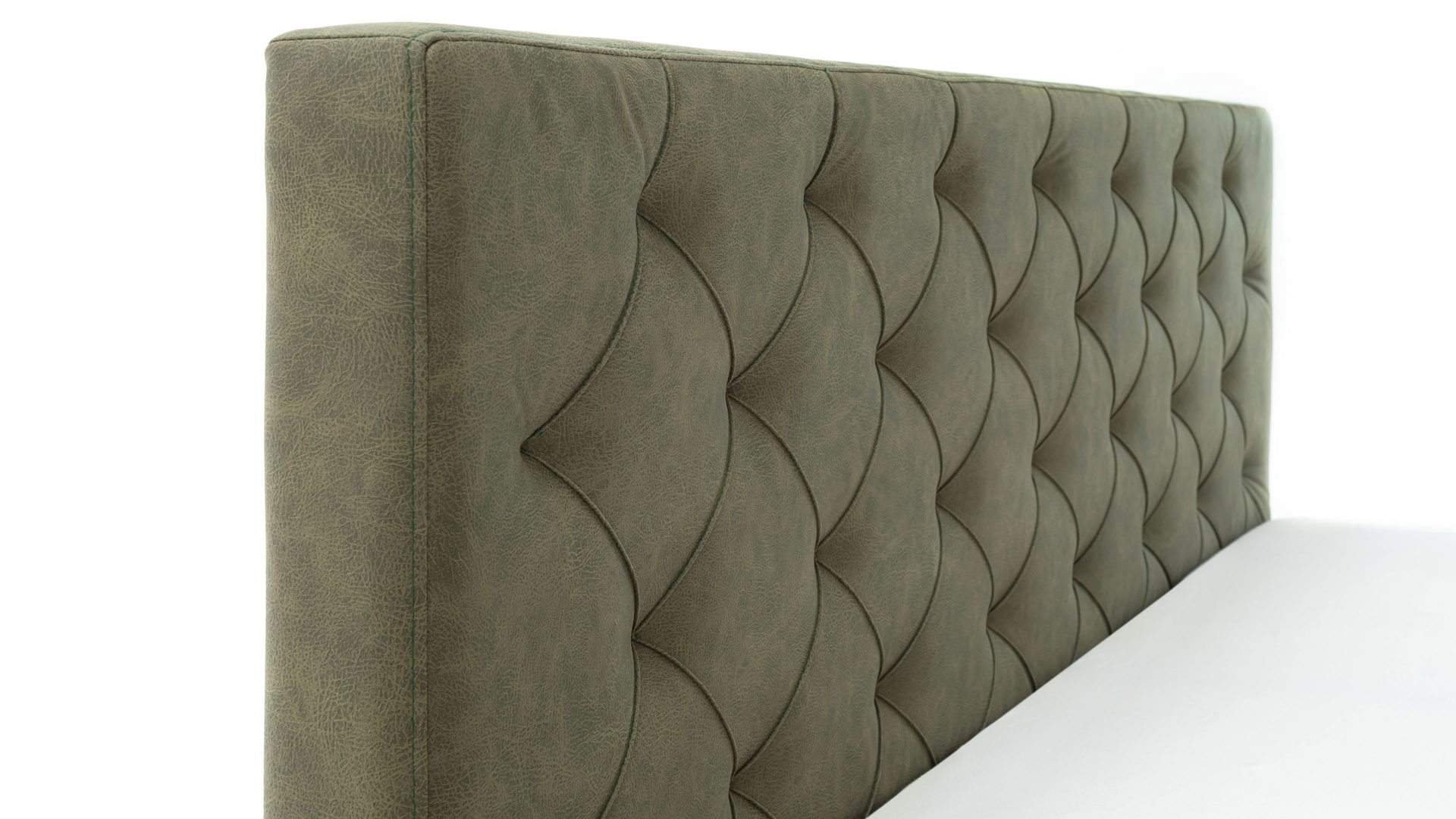 Polsterbett Meise.möbel aus Stoff in Grün Polsterbett San Remo mit Bettkasten grüner Bezug Bulus 17 & eichefarbene Holzfüße - Liegefläche ca. 180 x 200 cm