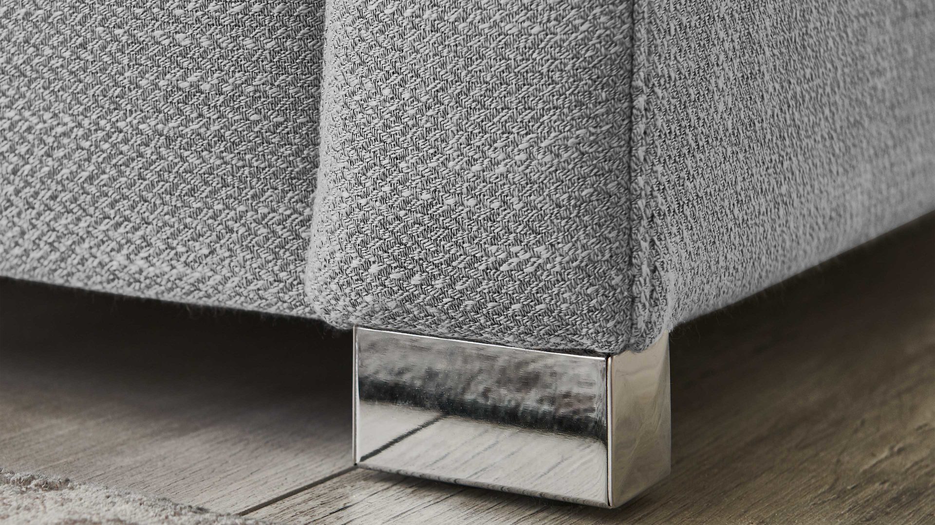 Schlafsofa comfortmaster besser sitzen, liegen, leben aus Stoff in Grau Comfortmaster Schlafsofa Maverick grauer Stoffbezug 55-6533 & Chromfüße - Breite ca. 160 cm