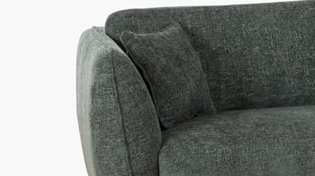 Ecksofa Matex aus Stoff in Dunkelgrün Ecksofa dunkelgrüner Bezug & schwarze Metallfüße - Stellfläche ca. 323 x 178 cm