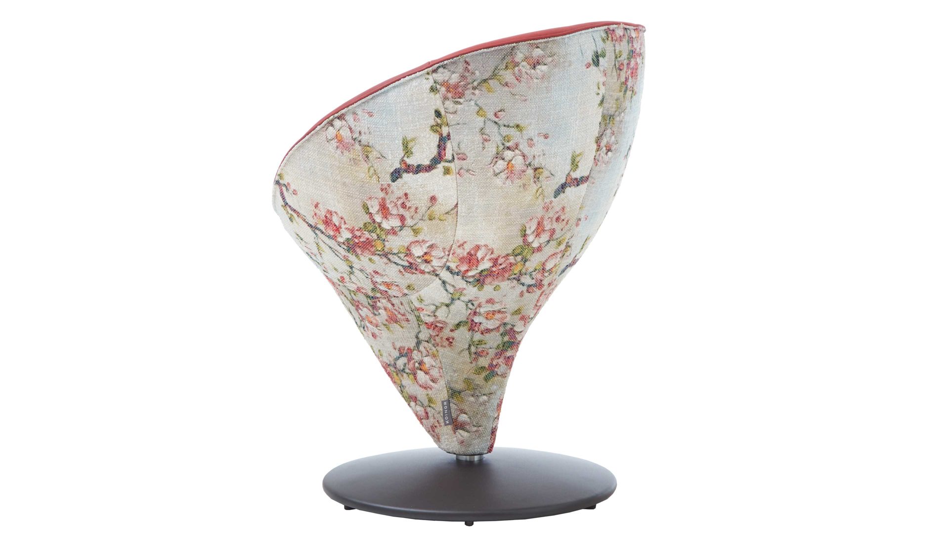 Polsterstuhl Koinor aus Stoff in Rot KOINOR Dreh-Polsterstuhl rote Bezugkombination India chilli & 16KI34, mattschwarzer Tellerfuß