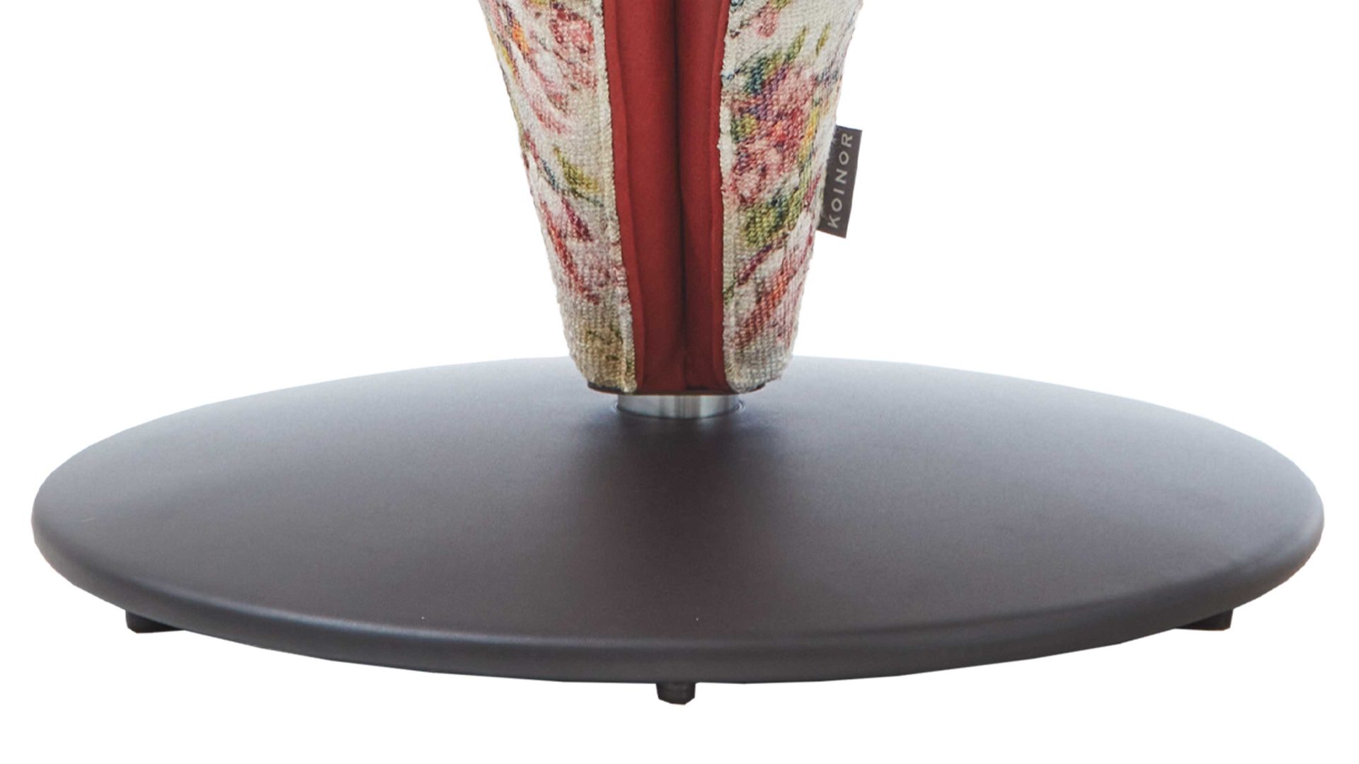 Polsterstuhl Koinor aus Stoff in Rot KOINOR Dreh-Polsterstuhl rote Bezugkombination India chilli & 16KI34, mattschwarzer Tellerfuß