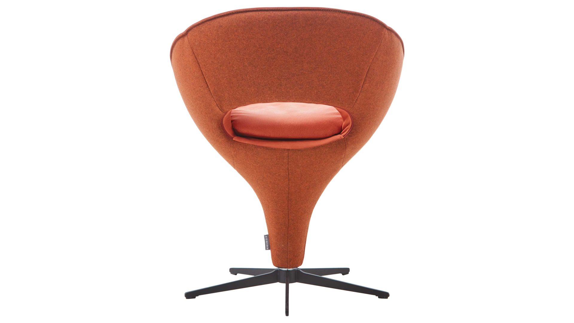 Polsterstuhl Koinor aus Stoff in Hellrot KOINOR Dreh-Polsterstuhl hellrote Bezugkombination , mattschwarzes Fußkreuz