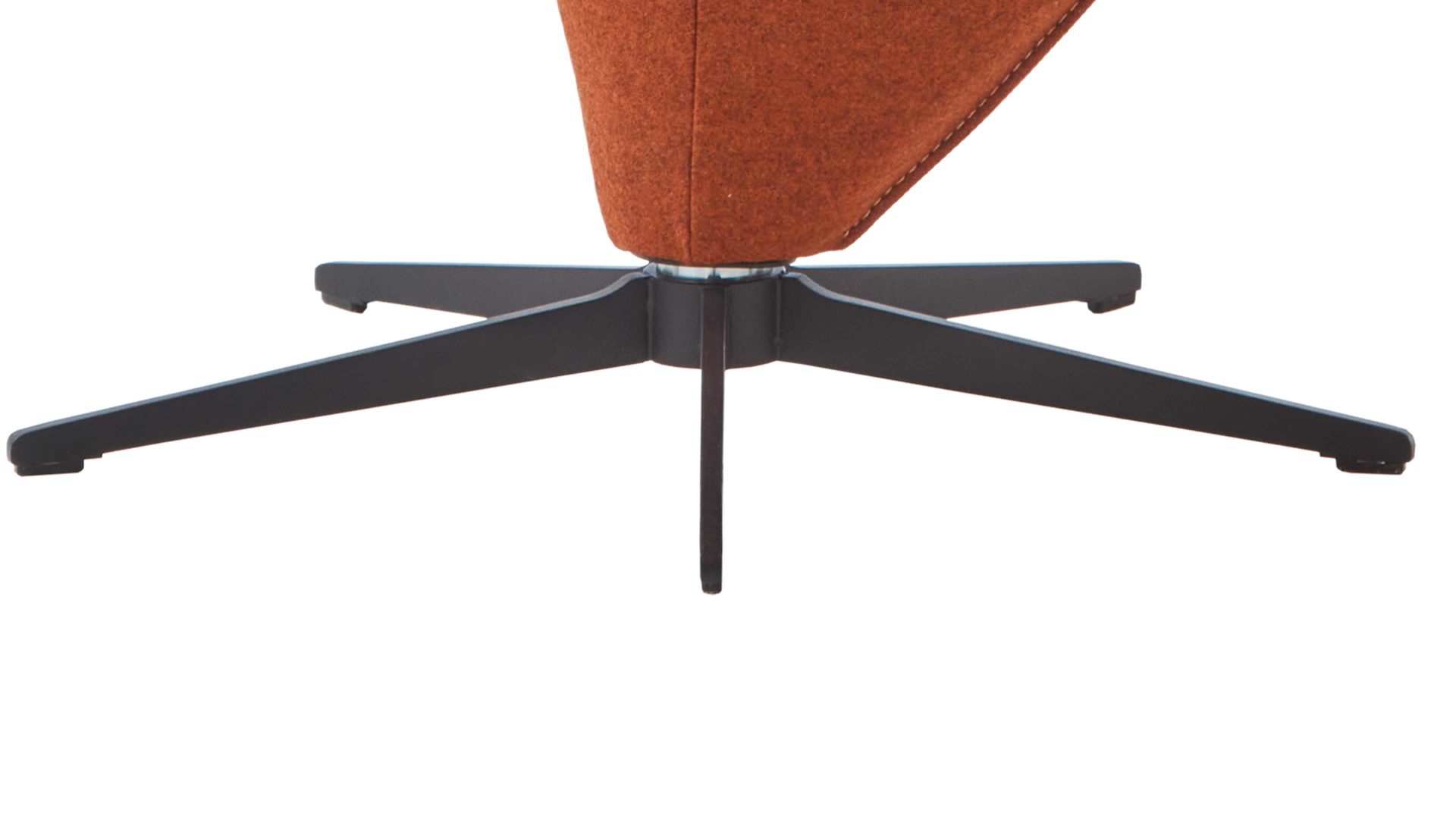 Polsterstuhl Koinor aus Stoff in Hellrot KOINOR Dreh-Polsterstuhl hellrote Bezugkombination , mattschwarzes Fußkreuz