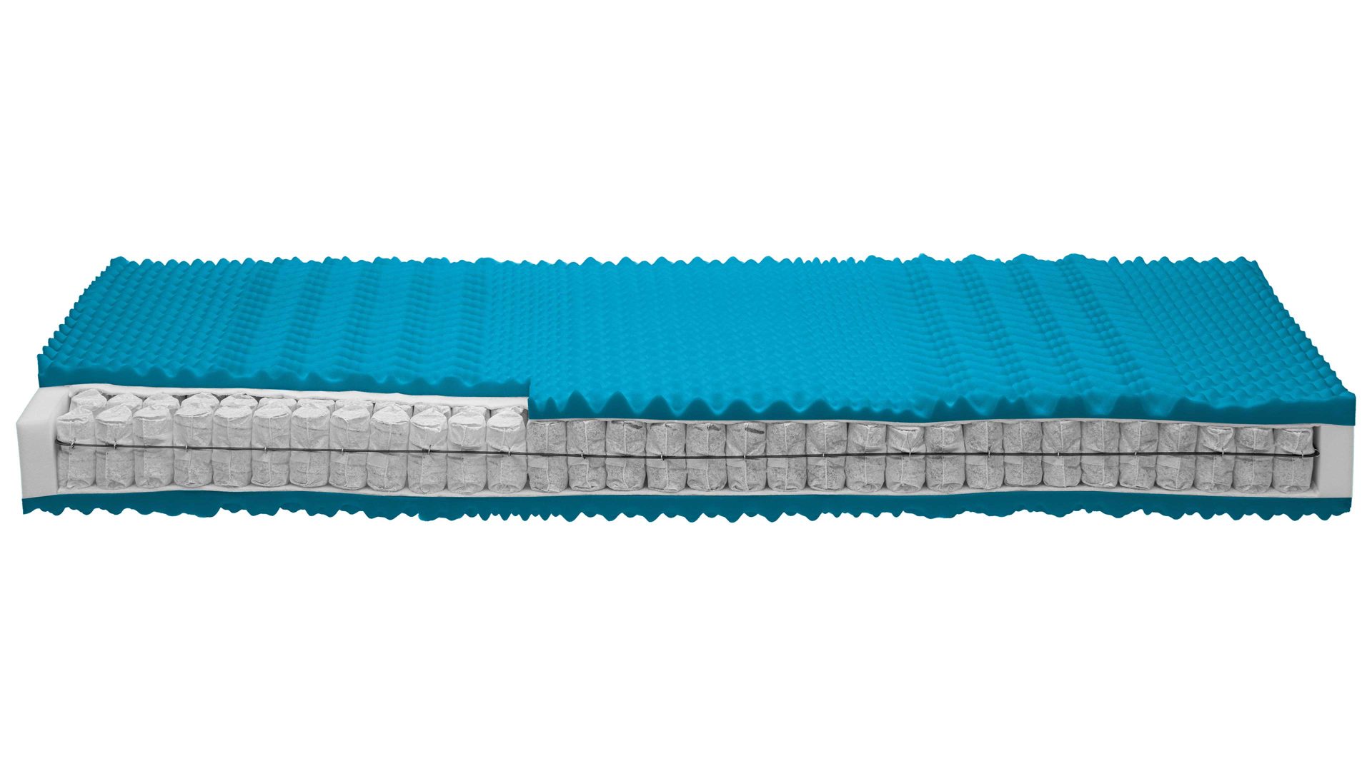 Federkernmatratze comfortmaster besser sitzen, liegen, leben aus Stoff in Weiß Comfortmaster Matratze Comfort T H3, Taschenfederkern – Liegefläche ca. 100 x 200 cm