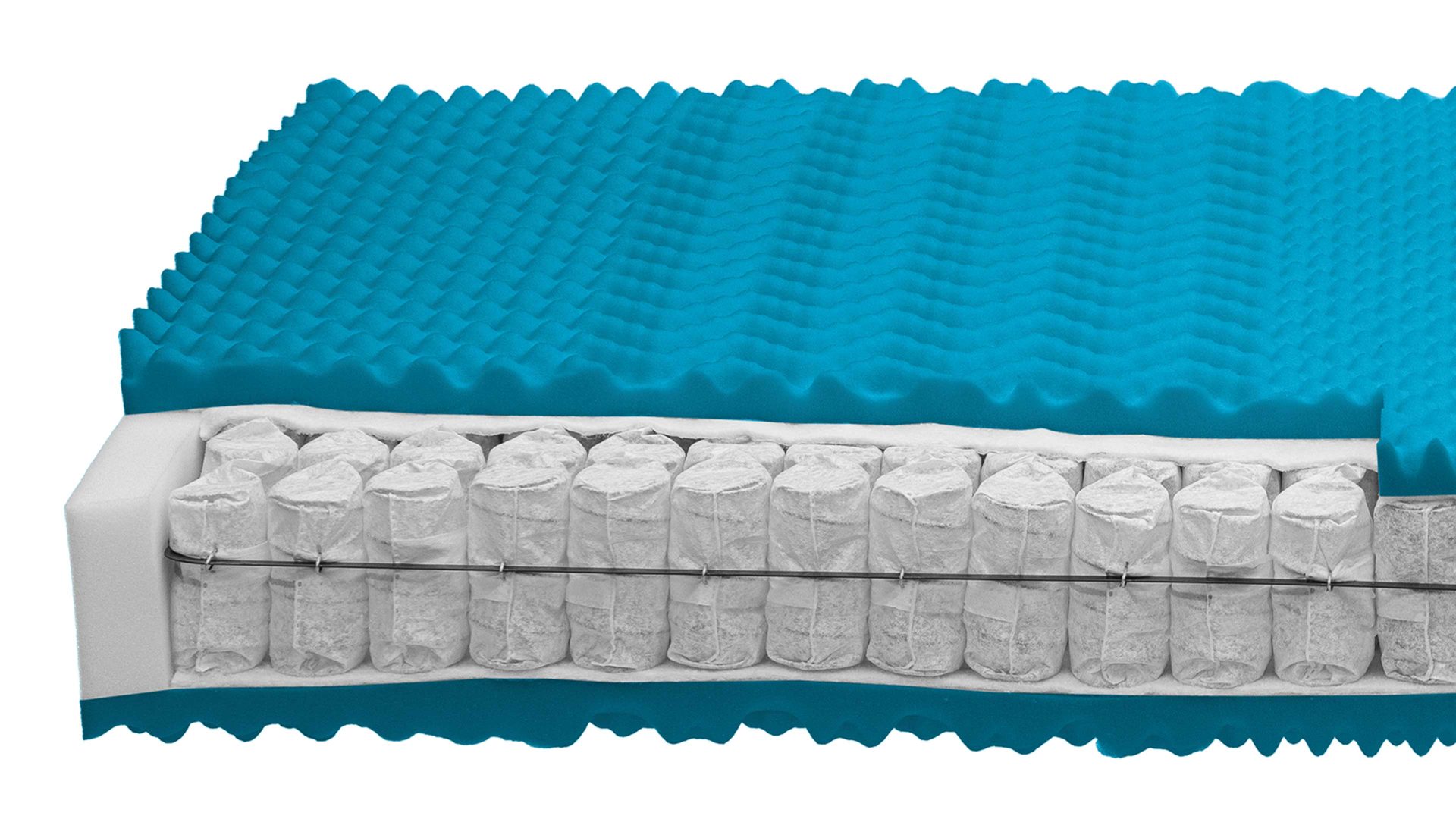 Federkernmatratze comfortmaster besser sitzen, liegen, leben aus Stoff in Weiß Comfortmaster Matratze Comfort T H3, Taschenfederkern – Liegefläche ca. 100 x 200 cm