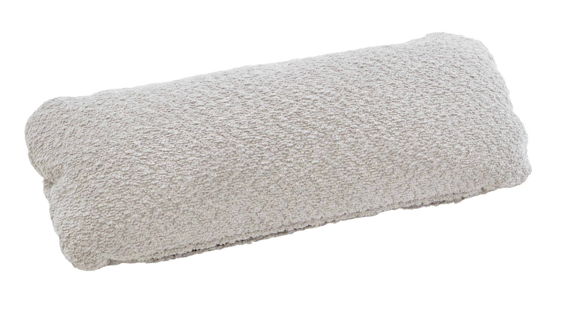 Einzelkissen modulmaster aus Stoff in Hellgrau Modulmaster MM-MP1171 - Nierenkissen silberfarbene Chenille Kama - ca. 58 x 25 cm